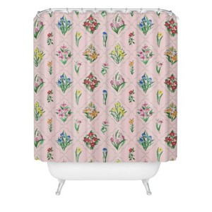 Evanjelina and Co Japanese Collection Shower Curtain Pink - Deny Designs - 1 of 2