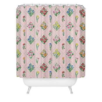 Evanjelina and Co Japanese Collection Shower Curtain Pink - Deny Designs