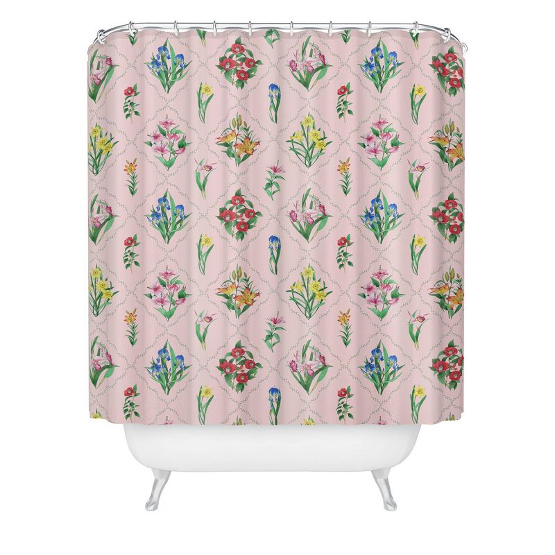 Evanjelina and Co Japanese Collection Shower Curtain Pink - Deny Designs, 1 of 4