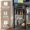 Aheaplus Kitchen Storage Shelf with Hooks, Coffee Bar with Charging Station and Shelves - 4 of 4