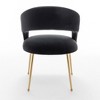 SEYNAR Mid Century Modern Velvet Upolstered Open-Back Dining Chair Set of 6 - 4 of 4