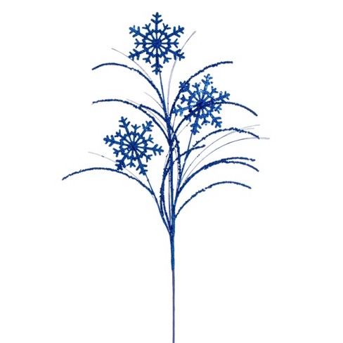 26 Glitter Felt Snowflake Spray: Blue [189164] 
