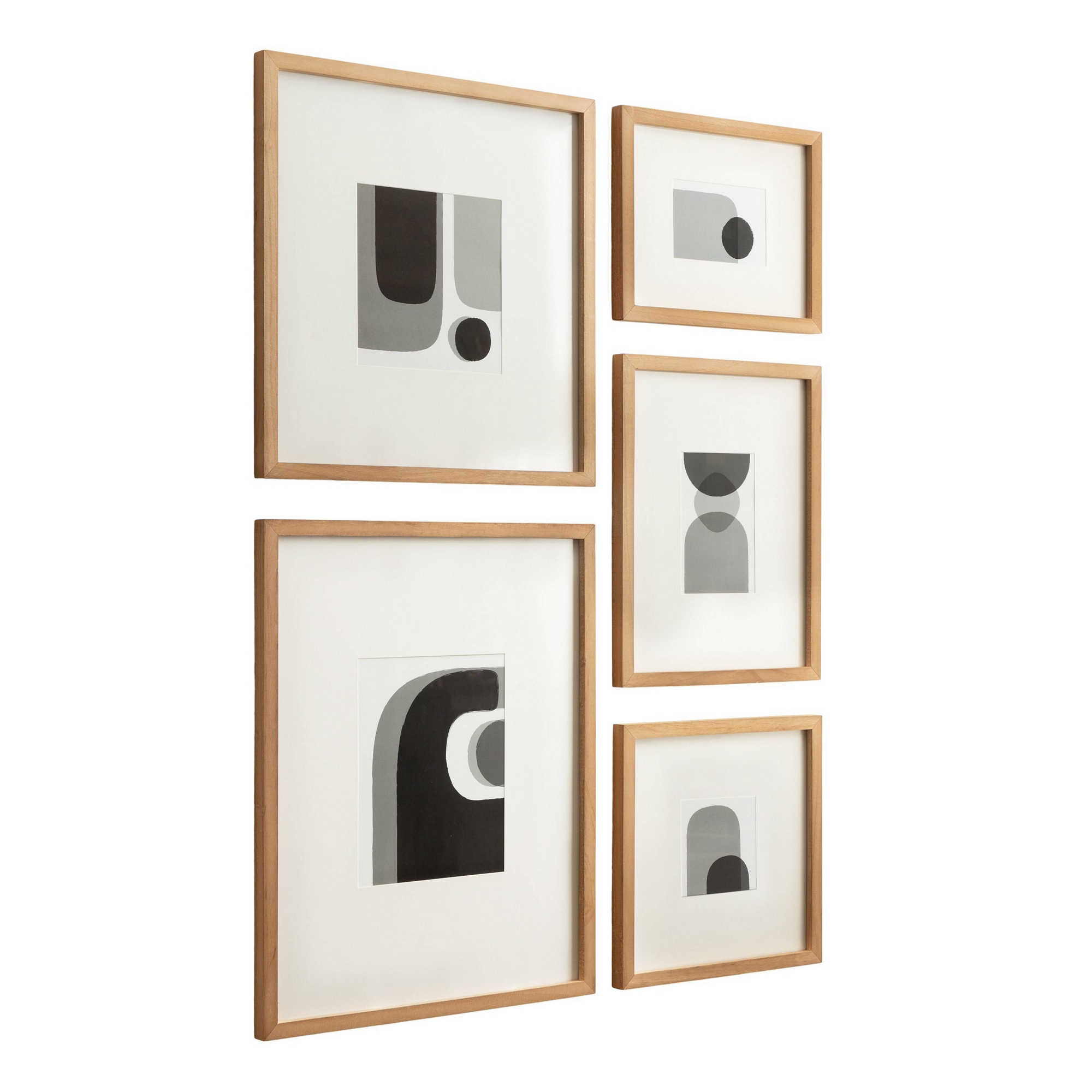 Kate & Laurel All Things Decor (Set of 5) Gallery Art Set Rustic Brown