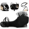 Perphy Women's Mesh Bow Lace Up Rhinestones Strap Kitten Heel Sandals - 3 of 4
