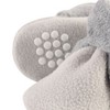 Luvable Friends Baby and Toddler Cozy Fleece Booties, Neutral Gray Light Gray - 2 of 2