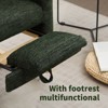 TiramisuBest Modern Accent Rocking Chair with Solid Wood Legs, Adjustable Footrest & Side Pocket, Comfy Lounge Armchair for Living(Dark Grey) - 4 of 4