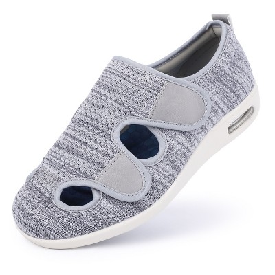 Women's Diabetic Velcro Walking Shoes Breathable Extra Wide Widths Adjustable Velcro Easy On/Off Sneakers for Elderly