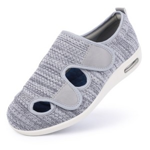 Women's Diabetic Velcro Walking Shoes Breathable Extra Wide Widths Adjustable Velcro Easy On/Off Sneakers for Elderly - 1 of 4