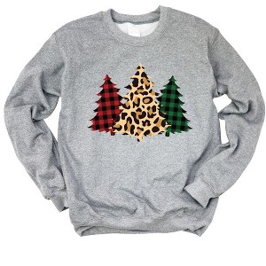 Simply Sage Market Women's Graphic Sweatshirt Christmas Trees - 1 of 4