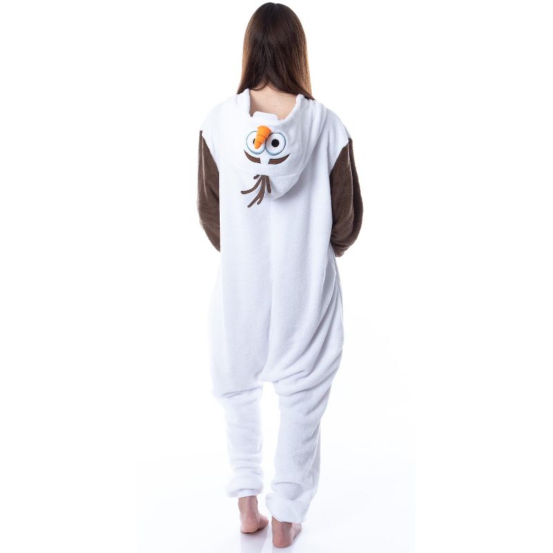 Disney Frozen Adult Olaf Kigurumi Costume Union Suit Pajama For Men Women White, 4 of 6