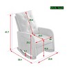 Upholstered Rocking Chair With Padded Seat And Solid Wood Base,Comfortable Linen Rocker Office Rocking Armchair,Living Room Chair-Cuddlewood - 4 of 4