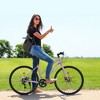 7 Speed Hybrid Bike, Carbon Steel Frame, Dual Disc Brake, 700C Wheel Road Bike Men Women, Easy To Assemble, Racing Bike With Aluminum Rims, TEC Chain - 3 of 4