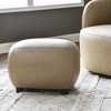 KINWELL 23" Wide Modern Faux Leather Upholstered Ottoman Footrest, PU Entryway Footstool - 3 of 4