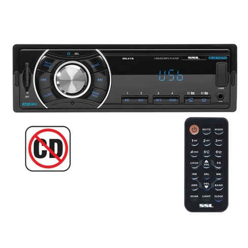 Soundstorm Ml41b Ssl Single Din Bluetooth Wireless Mp3 Usb Sd Fm Car Stereo Digital Media Player Car Receiver With Remote Control No Cd Dvd Target