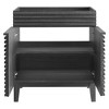 Modway Render 30" Bathroom Vanity Cabinet – Wall-Mount MDF Cabinet with Slatted Door Design (Sink Not Included) - 3 of 4