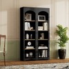 Vynxaria Black 5 - Tier Free - Standing Bookshelf Set of 2 with Adjustable Shelves for Home Spaces - 3 of 4