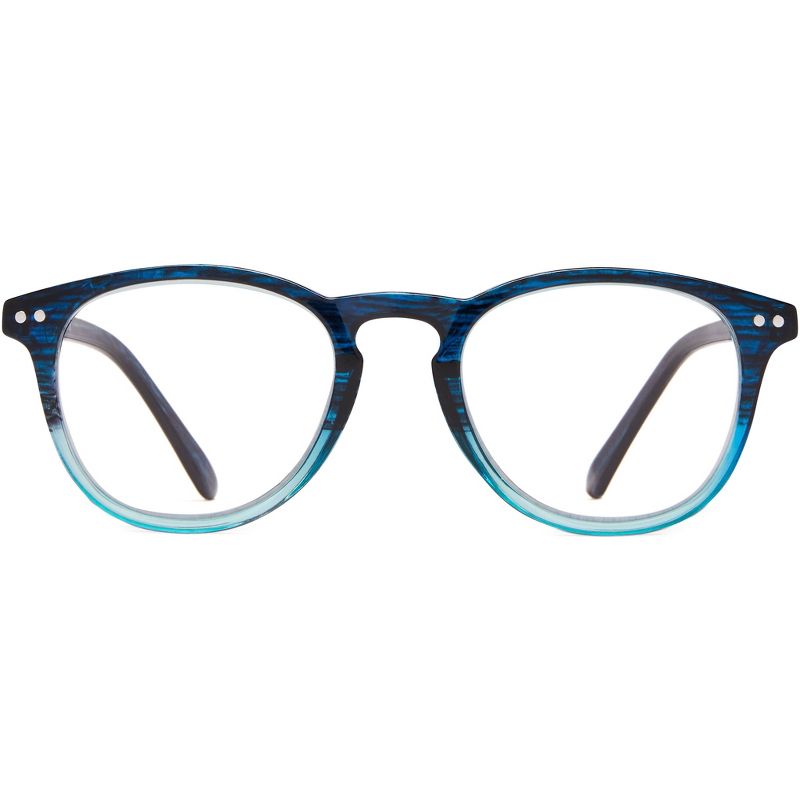 ICU Eyewear Cupertino Round 2-Tone Reading Glasses - Blue/ Turquoise, 1 of 5