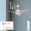 HANPURE Light Pro 52 in. LED Indoor White Smart Ceiling Fan with Remote Control - 3 of 4