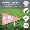 Big Dot of Happiness Hello Little One - Pink and Gold - Yard Sign & Outdoor Lawn Decorations - Girl Baby Shower Yard Signs - Set of 8 - 3 of 4