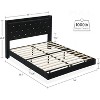 Bed Frame, Upholstered Headboard, Storage Shelves, Heavy Duty Metal Slats, No Box Spring Needed, Noise Free, Easy Assembly - 2 of 4