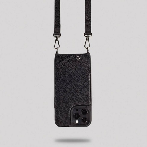 Noémie Apple iPhone 13 Pro Max/iPhone 12 Pro Max Wallet & Crossbody Strap  Case - Black/Black