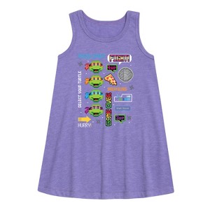 Girls' - Teenage Mutant Ninja Turtles - Icon Cluster Graphic Sleeveless Aline Dress - 1 of 3