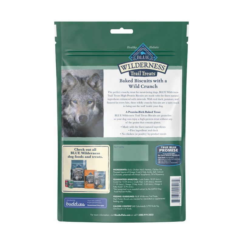 Blue Buffalo Wilderness Trail Treats High Protein Grain-Free Crunchy Dog Treats Biscuits Duck Recipe - 10oz, 3 of 7