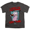 Courage The Cowardly Dog Not Gonna Like Kids T Shirt For Youth, Charcoal - 2 of 4