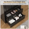 Buenhomino Armoire Wardrobe Closet with 2 Drawers & 2 Door, Armoires and Wardrobe with Hanging Rod, Wardrobe Cabinet for Bedroom - 4 of 4