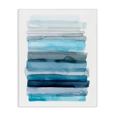 Stupell Industries Water Inspired Blue Grey Ombre Abstract Lines