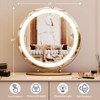 19" Round Vanity Mirror with Lights, Large Vanity Mirror with 3 Color Lighting Dimmable, Smart Touch Control - 3 of 4