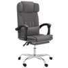 vidaXL Massage Reclining Office Chair Gray Faux Leather - 2 of 4