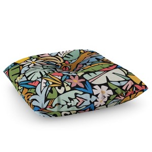 evamatise Joyful Jungle Maximalist Mode Square Floor Pillow - Deny Desings - 1 of 2
