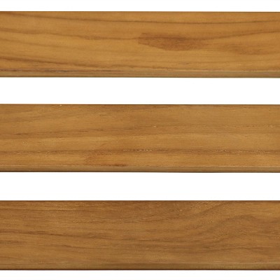 Sunnydaze 59-Inch Light Brown Teak Wood Outdoor Bench
