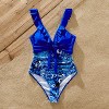 PATPAT Family Matching Swimwear Floral Print Ruffled One Piece Swim Trunks Shorts - 2 of 4