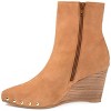Journee Signature Womens Genuine Leather Reeya Almond Toe Wedge Ankle Booties - 2 of 4
