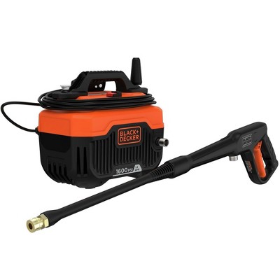 Black and Orange Electric Cold Water Pressure Washer with Rubber Hose