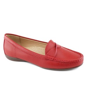 Marc Joseph New York | Womens Leather Slip On Beverley Road Twisted Penny Driver Loafers - 1 of 4