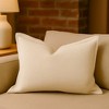 TopComfy Support Pillow Soft Ivory Throw Pillow with Tailored Edging for Modern Comfort, Beige, 17"*17"*10" - 2 of 4