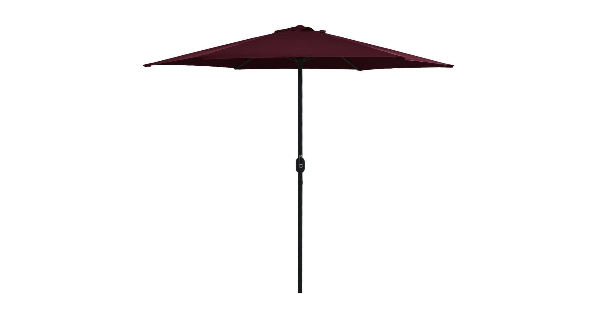 vidaXL Garden Parasol Bordeaux Red Polyester, Aluminum Large Tiltable