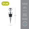 True Sphere Bottle Stopper, Modern Wine Stoppers with Natural Cork for wine bottles, Wine Preserver, Zinc Alloy with a Chrome Finish, set of 1 - 3 of 4