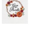 C&F Home "Give Thanks" Thanksgiving Pumpkin Harvest Wreath Cotton Waffle Weave Dishtowel - 3 of 4