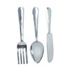 Set of 3 Aluminum Utensils Knife, Spoon and Fork Wall Decors - Olivia & May - 4 of 4