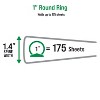 Office Essentials Economy View 3 Ring Binders, 1" Round Rings, 1.4" Spine, 175-Sheet Capacity, White Binders (12-Pack of 03424) - 4 of 4