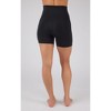 Yogalicious Womens 2 Pack Lux Crossover Front V-Back Elastic Free High Waist 5" Bike Short and Lux Everyday Elastic Free High Waist 5" Bike Short - 3 of 4