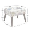 angelo:HOME Traditional Upholstered Jane Ottoman Linen - 2 of 4