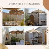 LAGarden 7 Ft Fringe Umbrella Replacement Canopy Top Cover Boho Outdoor UPF50+,Khaki with Fringe,BH7W-10 - 4 of 4