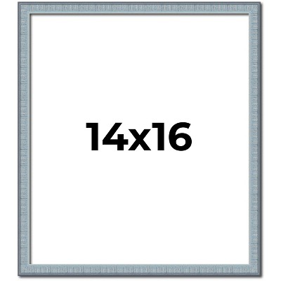 PosterPalooza | Textured Blue Picture Frame - UV Acrylic, Foam Board Backing, Hanging Hardware