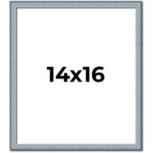PosterPalooza | Textured Blue Picture Frame - UV Acrylic, Foam Board Backing, Hanging Hardware - 1 of 4