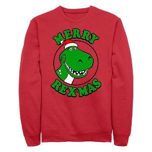 Men's Toy Story Christmas Santa Rex Sweatshirt - 1 of 4